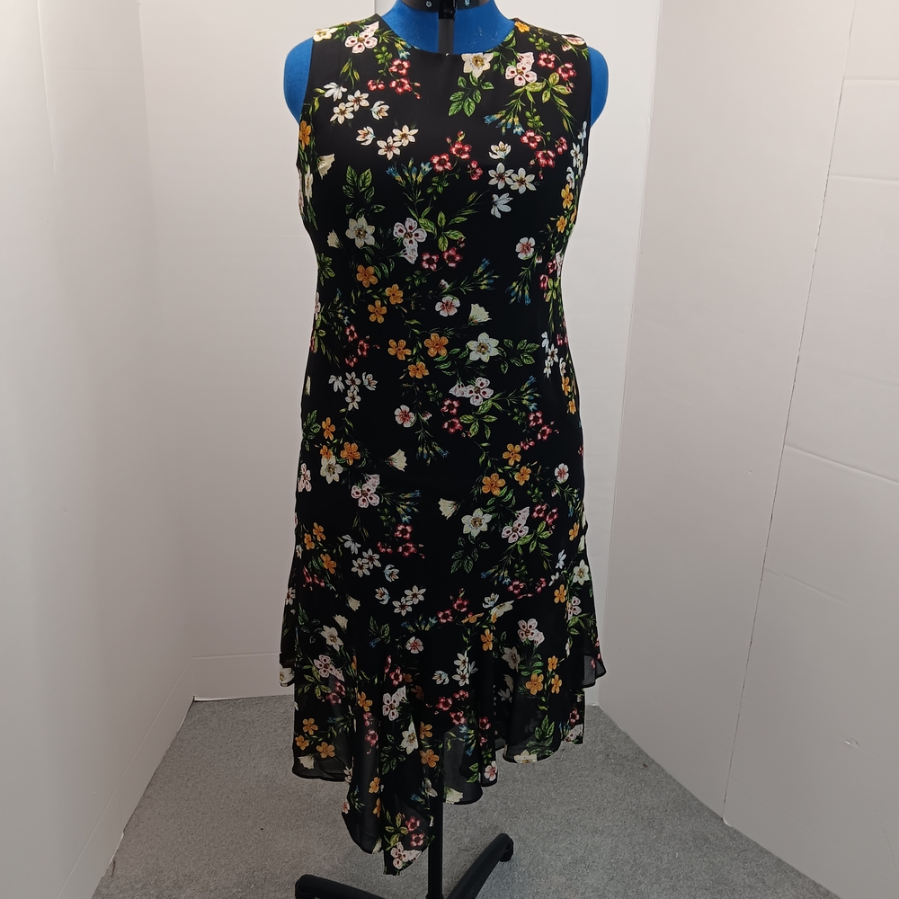 Calvin Klein Black Floral Midi Dress